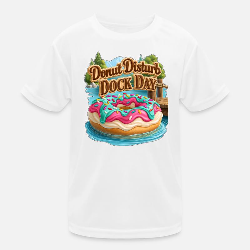 Donut Disturb Dock Day Kids Functional T-Shirt
