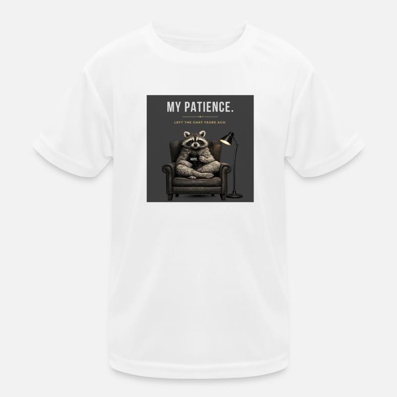 Patience Raccoon Meme Kids Functional T-Shirt