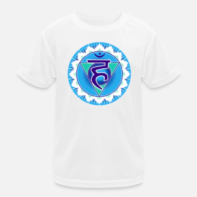 Throat Chakra Vishuddha Kids Functional T-Shirt