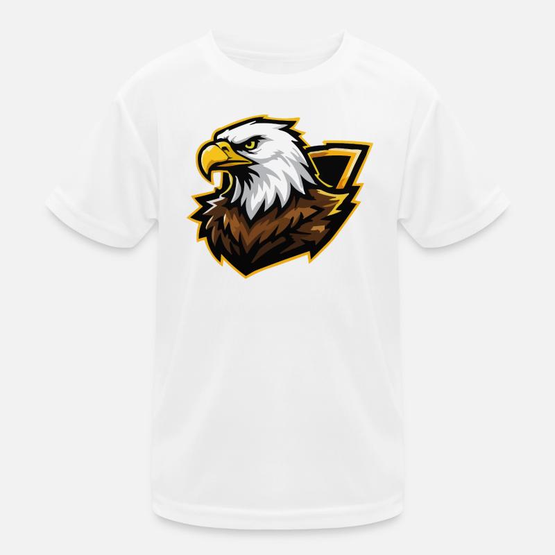 Eagle with Gold Accent Comic Kids Functional T-Shirt