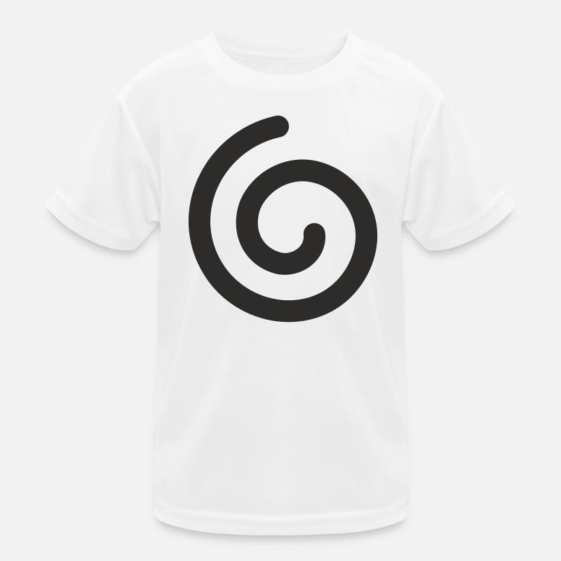 Spirale – Minimalistisches Symbol Design Kinder Funktions-T-Shirt