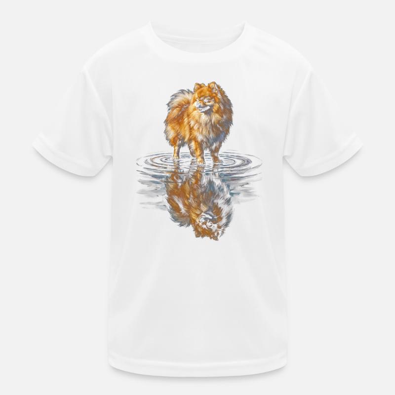 Pomeranian Water Reflection Kids Functional T-Shirt