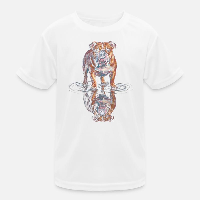 Bulldog Water Reflection Kids Functional T-Shirt
