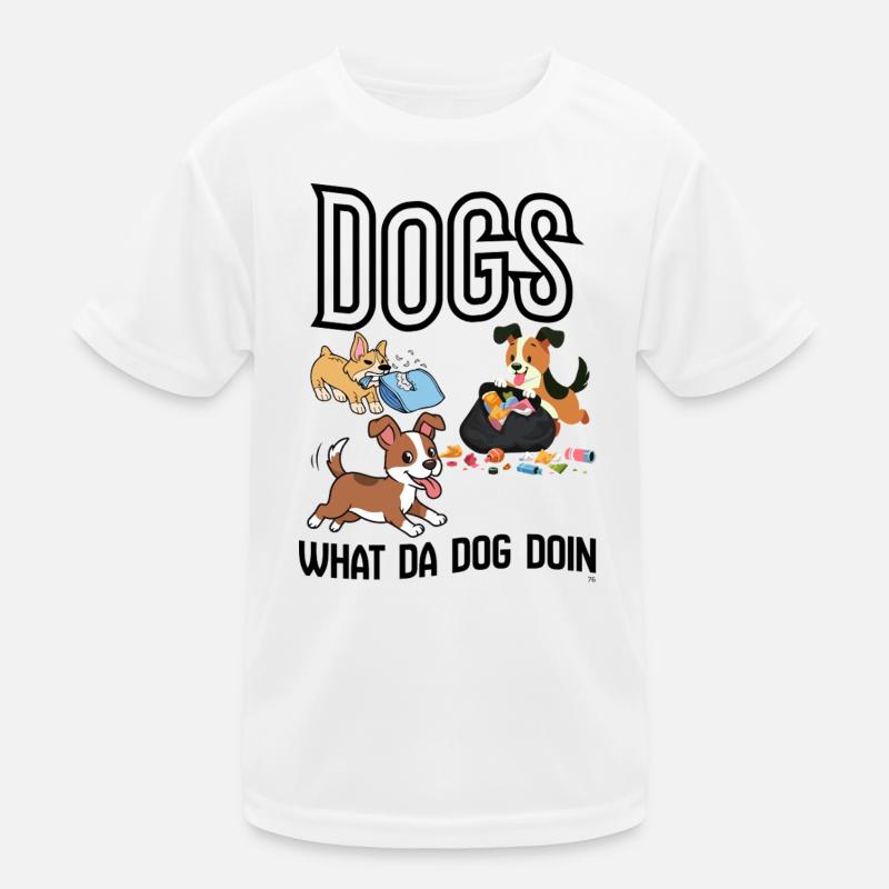 Hunde räumen Müll weg Kinder Funktions-T-Shirt