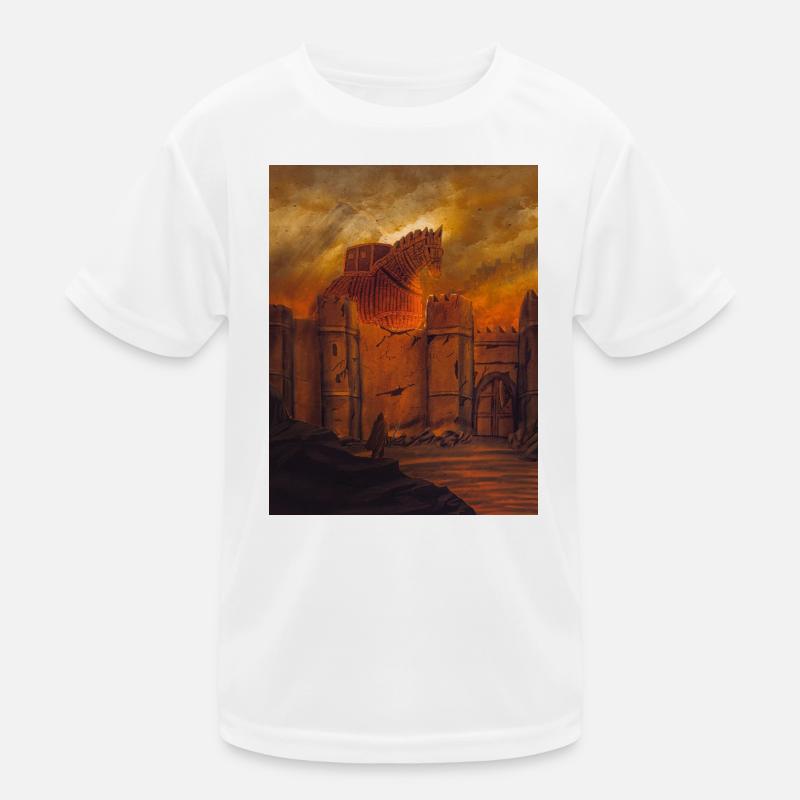Trojanisches Pferd in Muralla Kinder Funktions-T-Shirt