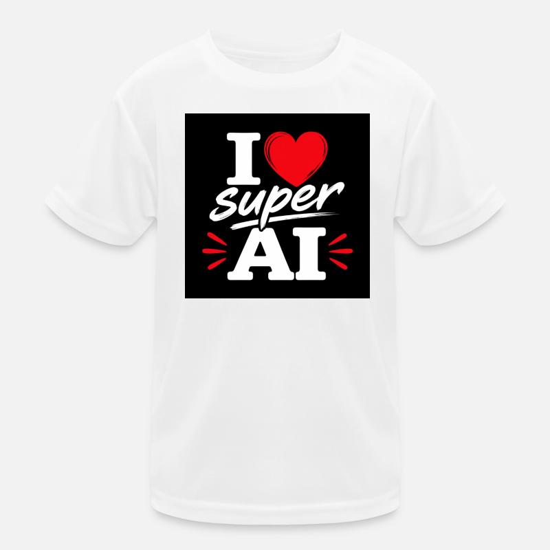 Ich liebe Super-KI Kinder Funktions-T-Shirt