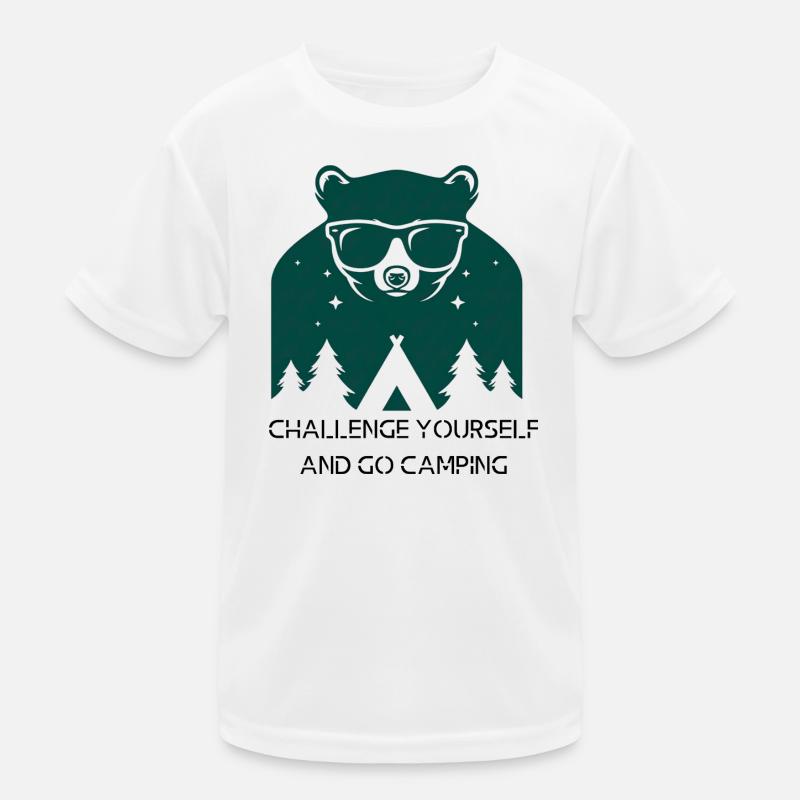 Challenge yourself and go camping Kids Functional T-Shirt