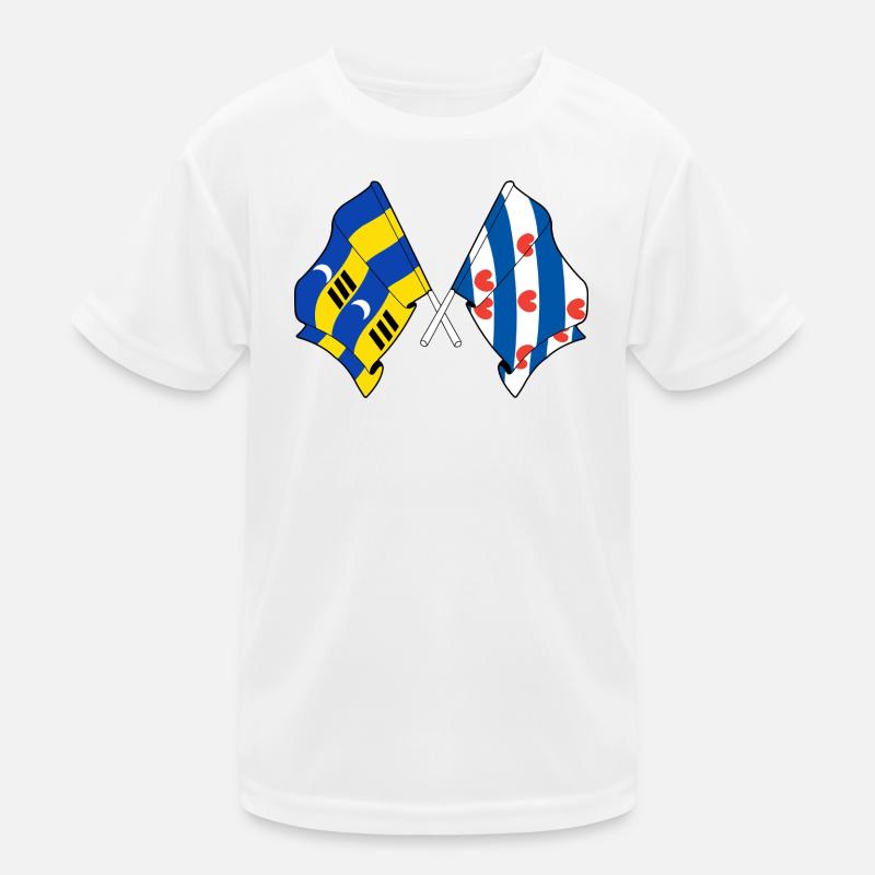 Drapeaux croisés d’Ameland et de Frise T-shirt sport Enfant