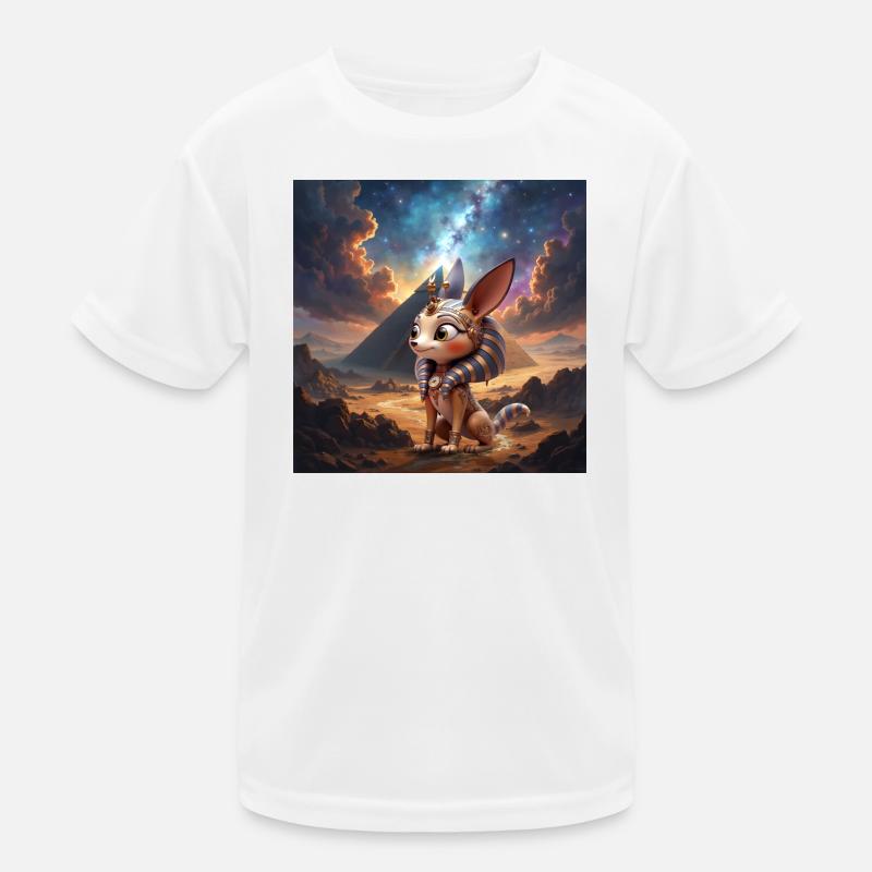 Pharao-Katze in der Sternenwüste Kinder Funktions-T-Shirt