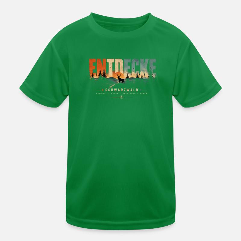 Entdecke Schwarzwald Landschaft Kinder Funktions-T-Shirt