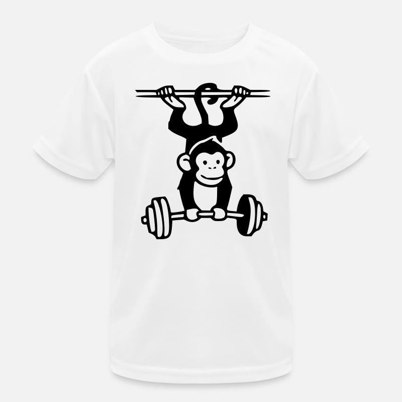 Primate Power - Gym Affe  Kinder Funktions-T-Shirt