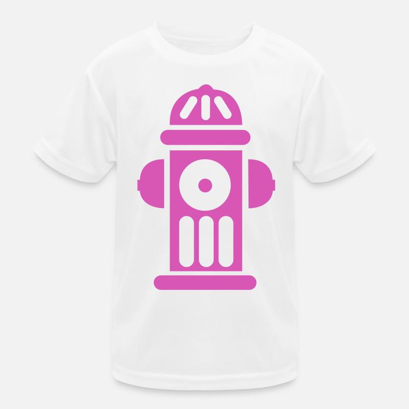 Magenta Fire Hydrant Pop Art Icon Kids Functional T-Shirt