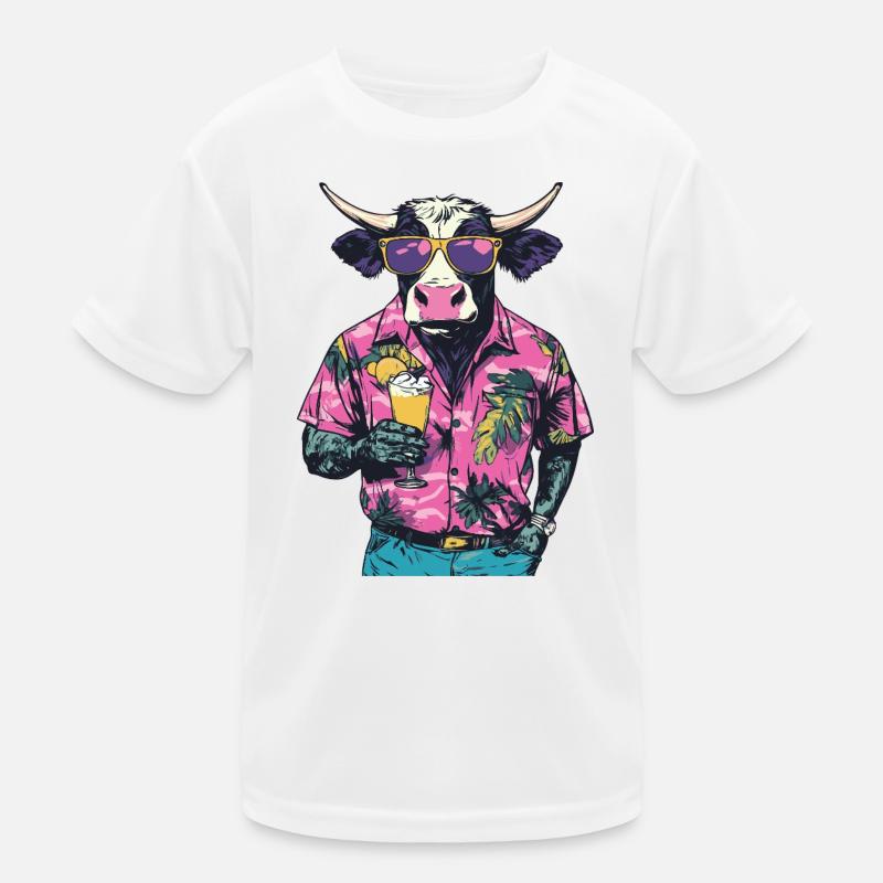 Cow Comic Summer Kids Functional T-Shirt