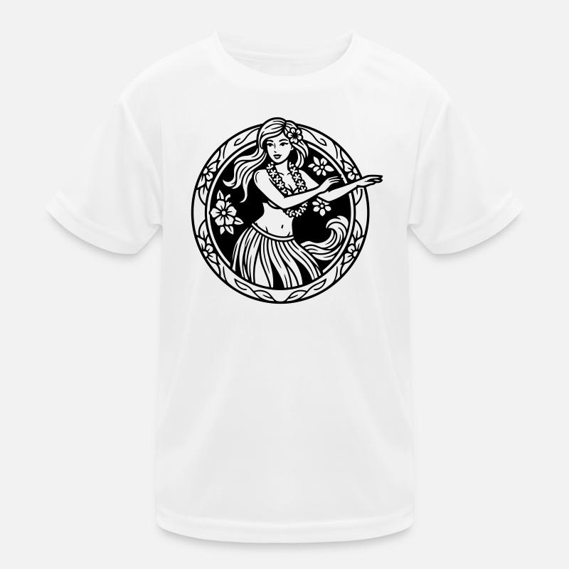 Hula-Mädchen Kinder Funktions-T-Shirt