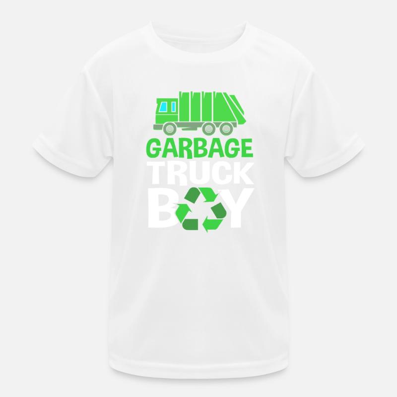 Mülleimer Müllwagen Müllauto Müllmann Kinder Funktions-T-Shirt