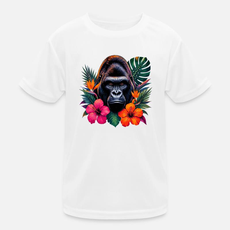 Floraison tropicale du gorille T-shirt sport Enfant