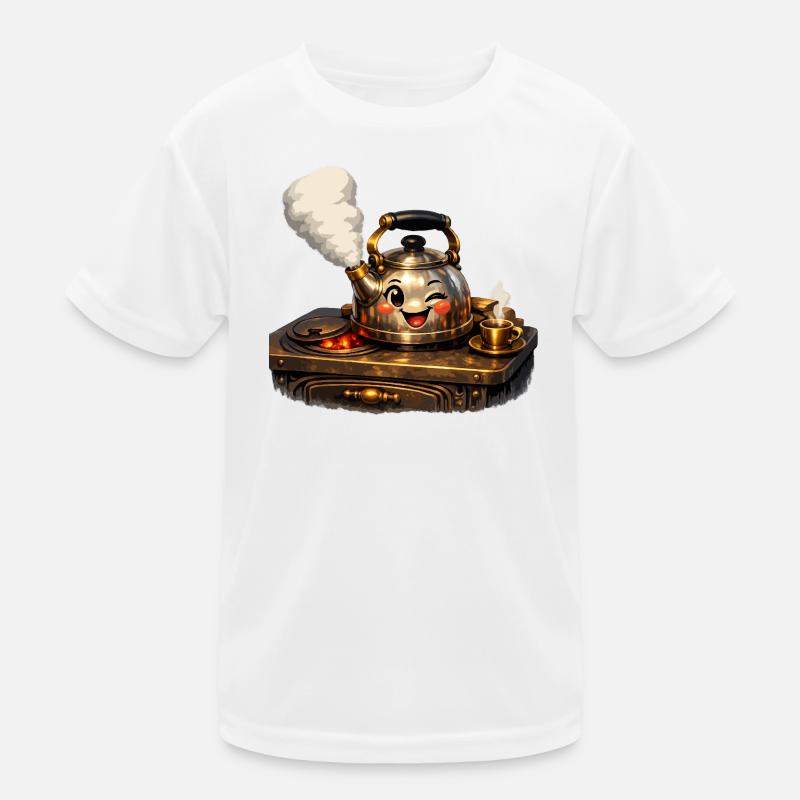 Kettle on stove Kids Functional T-Shirt