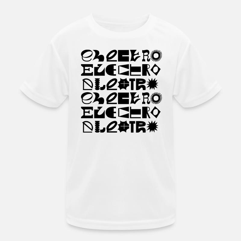 Electro music typography logo design Kids Functional T-Shirt