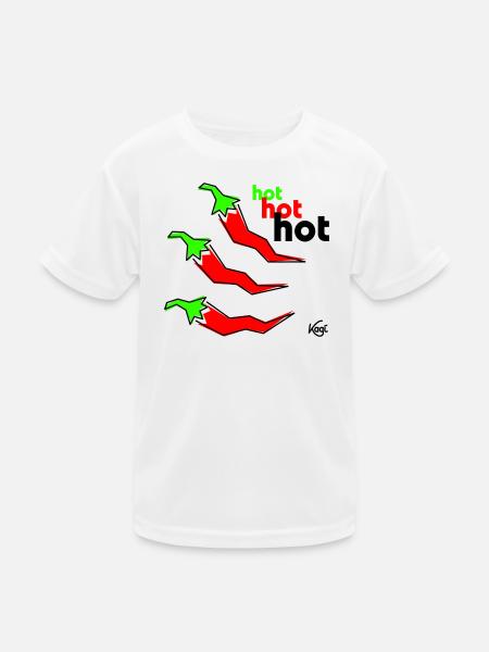 Pepperoni hot - Kinder Funktions-T-Shirt - Weiß
