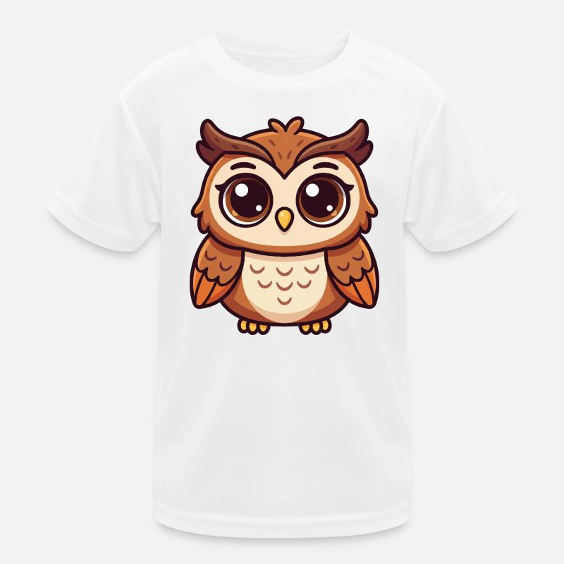 Verspielte Eule Kinder Funktions-T-Shirt