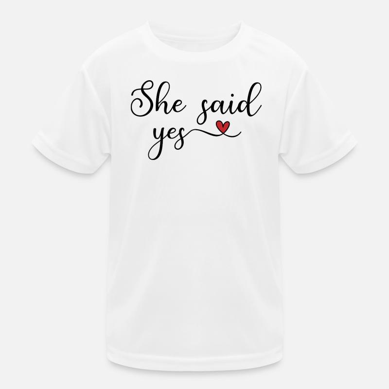 sie hat ja gesagt Kinder Funktions-T-Shirt
