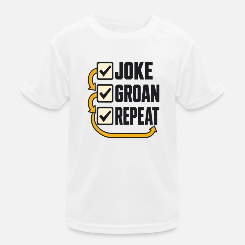 Checklist Joke Groan Repeat Kids Functional T-Shirt