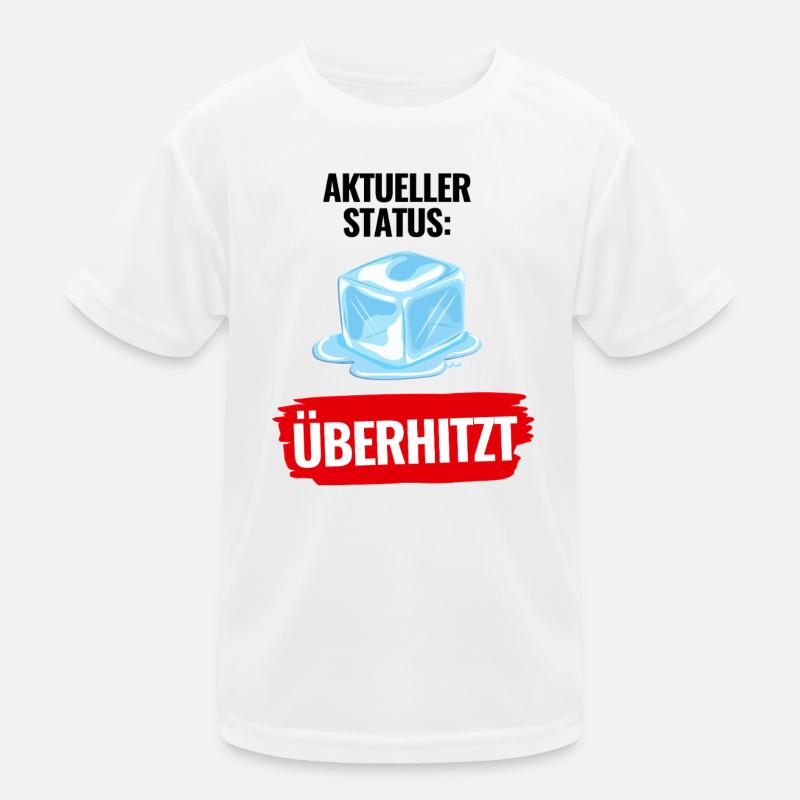 Aktueller_Status_Ueberhitzt Hitzewelle Sommer Kinder Funktions-T-Shirt