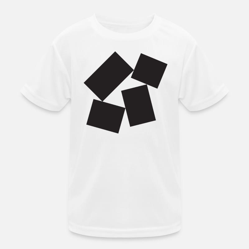 Noir Quartet Abstract Squares Kids Functional T-Shirt