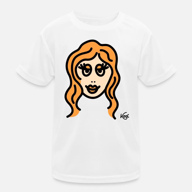 Jungfrau groß - Kinder Funktions-T-Shirt - Weiß