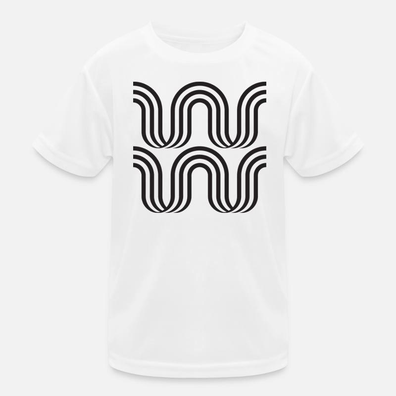 Motif monochrome en arche ondulée T-shirt sport Enfant