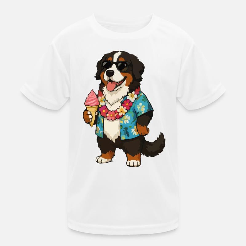 Hawaiianischer Hund mit Eis Kinder Funktions-T-Shirt