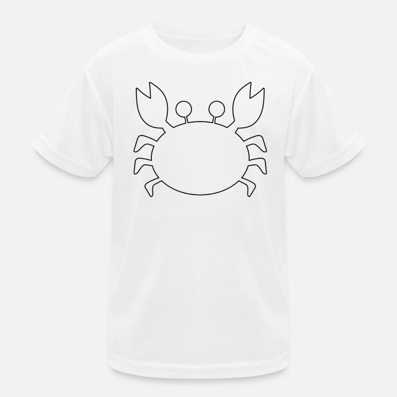Krabbenumriss Kinder Funktions-T-Shirt