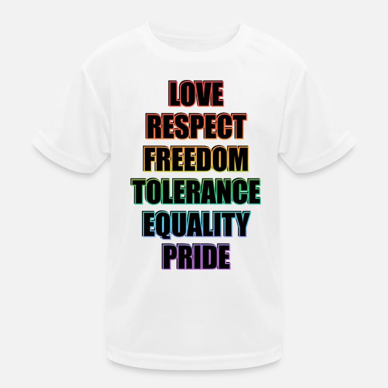 LGBTQ Pride Values Kids Functional T-Shirt