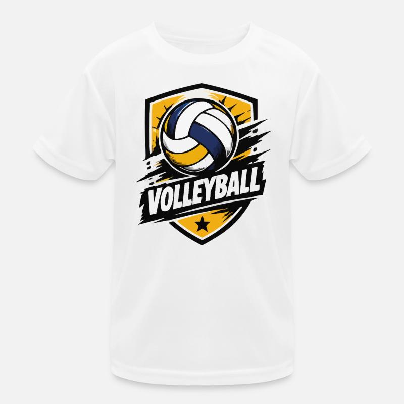 Punching Power Volleyball Shield Kids Functional T-Shirt