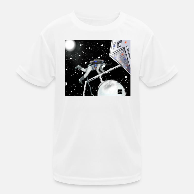 Space Explorer in Orbit Kids Functional T-Shirt