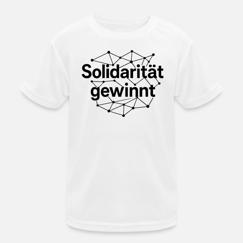 Solidarität Gewinnt Statement Spruch Kinder Funktions-T-Shirt
