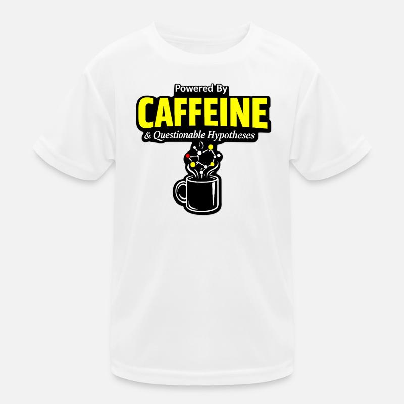 Kaffeechemie: Koffein Molekül Becher Kinder Funktions-T-Shirt