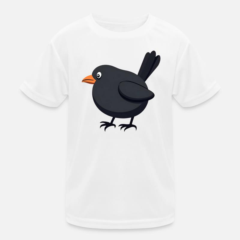 Amsel Vogel Kinder Funktions-T-Shirt