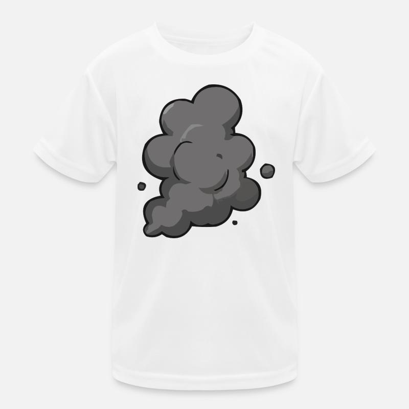 Graphique de nuage de fumée gris T-shirt sport Enfant