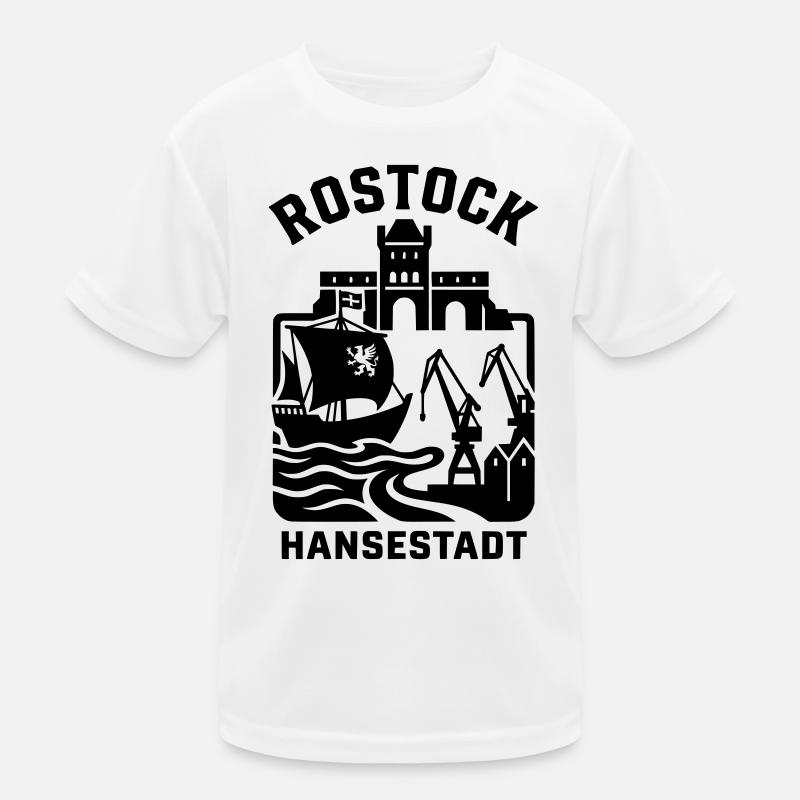 Rostock Hansestadt Kinder Funktions-T-Shirt