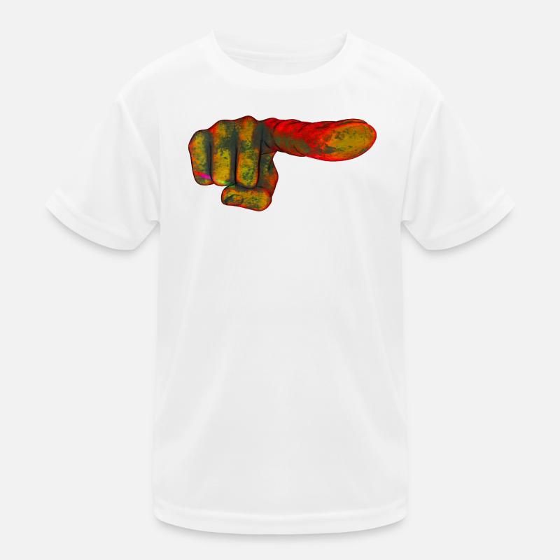 Farbexplosion Zeigefinger Kinder Funktions-T-Shirt