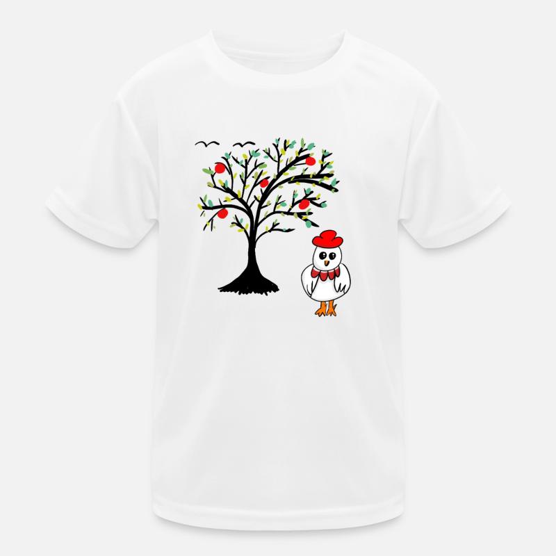 Apple Tree Chicken Hen Chickens Tree Kids Functional T-Shirt
