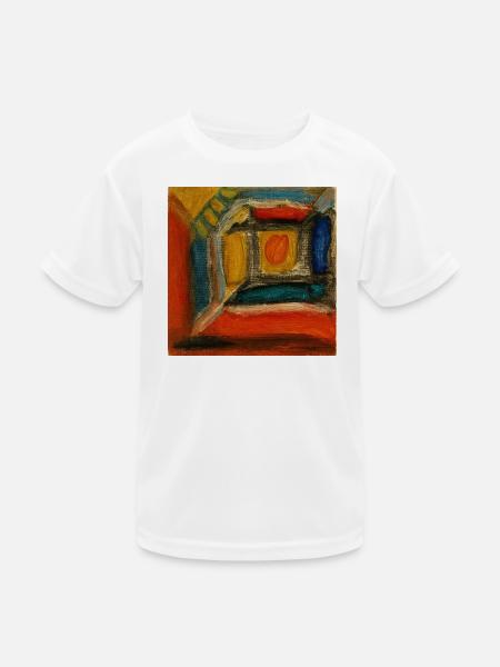 Farbiges Innenraum-Fragment - Kinder Funktions-T-Shirt - Weiß
