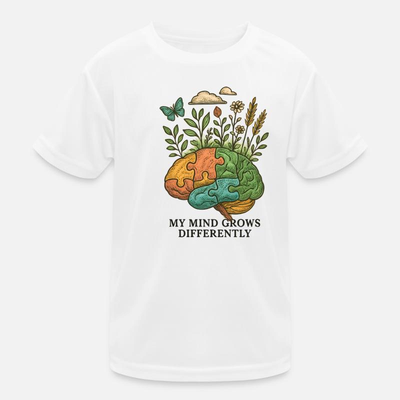 Brain grows differently Kids Functional T-Shirt