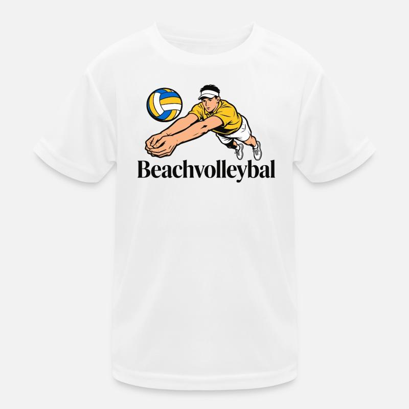 Beachvolleyball Kinder Funktions-T-Shirt