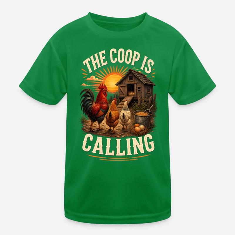 THE COOP IS CALLING Kids Functional T-Shirt