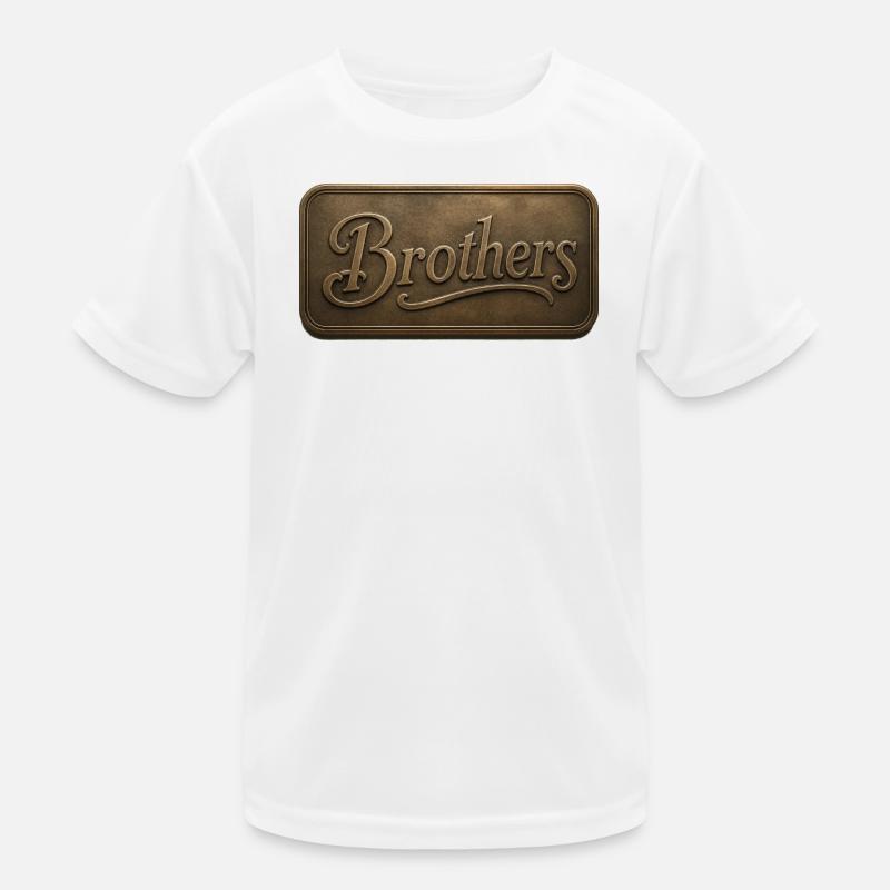 Brothers Bronze Relief Plaque Kids Functional T-Shirt