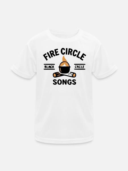 Lagerfeuer Kessel Kochen Outdoor Camping - Kinder Funktions-T-Shirt - Weiß - Vorne