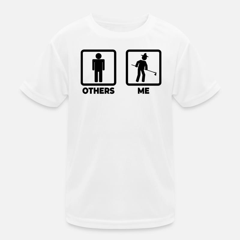 Bauer Strichfiguren Kinder Funktions-T-Shirt