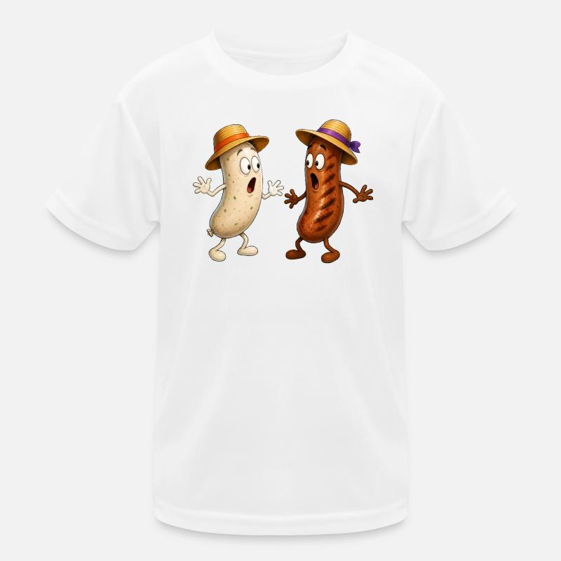 Bratwurst and Weißwurst Kids Functional T-Shirt